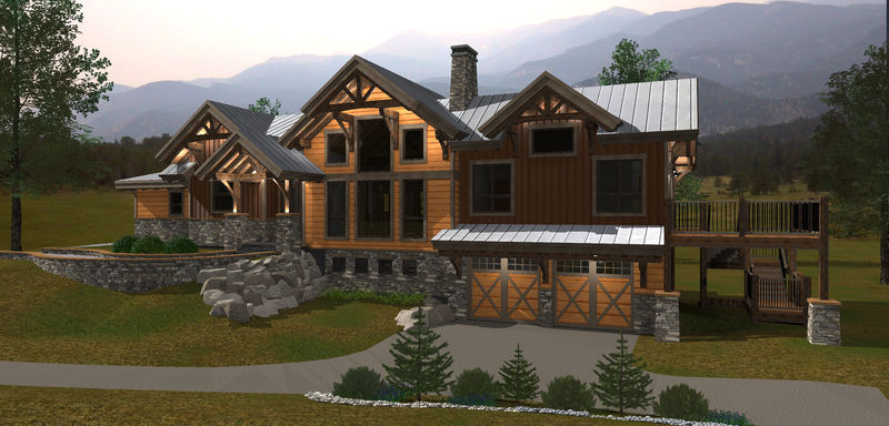 <p>This rustic mountain bungalow design with added basement offers a large main floor master with ensuite, walk in closets and a deck for those lazy mornings. The basement is designed with plenty of space and walk-out to extend your outdoor living; all the amenities needed to support a healthy retirement lifestyle.</p>

<p>These drawings are the property of Canadian Timberframes Ltd&reg; and may not be reproduced or copied without our written consent.</p>
